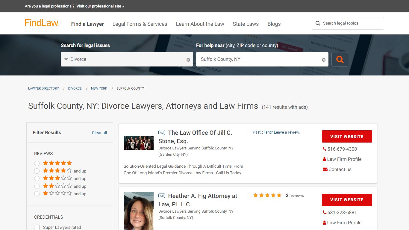 Top Divorce Lawyers in Suffolk County, NY | FindLaw