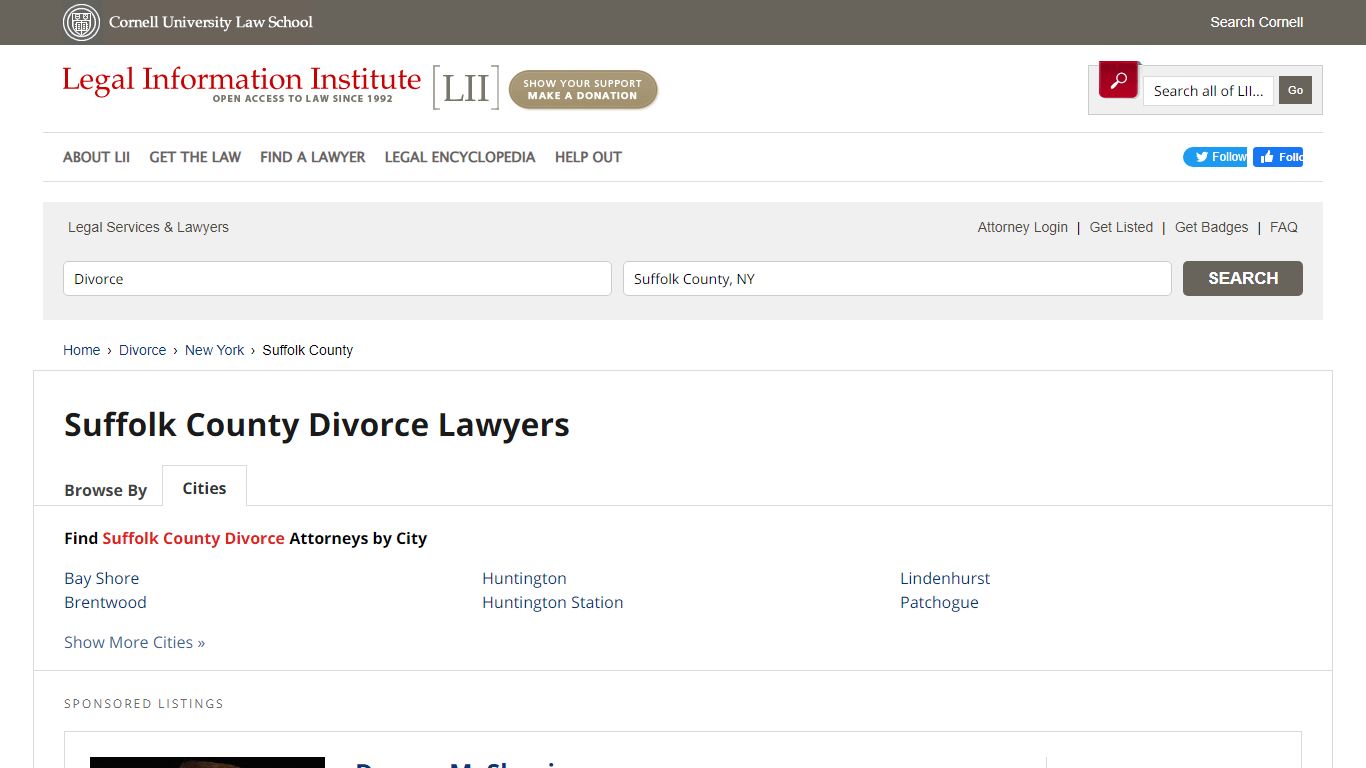 Suffolk County Divorce Lawyers - Cornell University